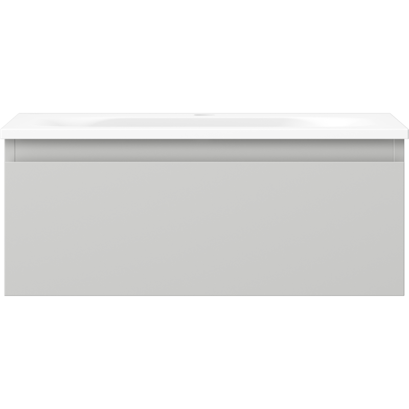 Mexen Orio Badezimmerunterschrank 60 cm mit Waschbecken Vela, 1 Schublade, grau matt/weiß matt - 91A10-06023-1-BF62-W23M01