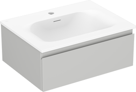 Mexen Orio Badezimmerunterschrank 60 cm mit Waschbecken Vela, 1 Schublade, grau matt/weiß matt - 91A10-06023-1-BF62-W23M01