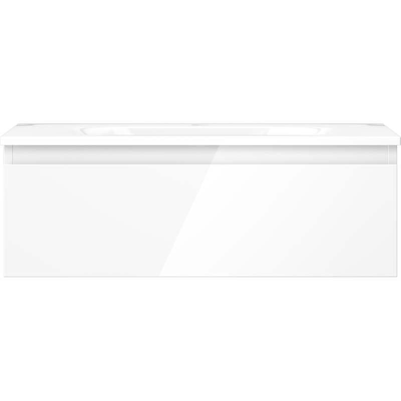 Mexen Orio Badezimmerschrank 70 cm mit Waschbecken Vela, 1 Schublade, Weiß Hochglanz - 91A10-07023-1-BF00-W23M00