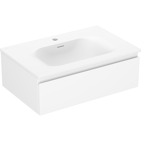 Mexen Orio Badezimmerschrank 70 cm mit Waschbecken Vela, 1 Schublade, Weiß Matt - 91A10-07023-1-BF01-W23M01