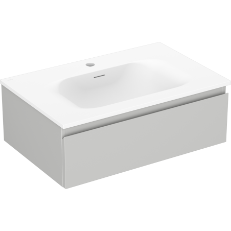 Mexen Orio Badezimmerschrank 70 cm mit Waschbecken Vela, 1 Schublade, grau matt/weiß matt - 91A10-07023-1-BF62-W23M01