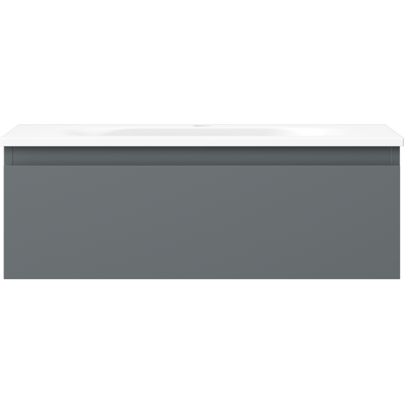 Mexen Orio Badezimmerschrank 70 cm mit Waschbecken Vela, 1 Schublade, Graphit matt/weiß matt - 91A10-07023-1-BF66-W23M01