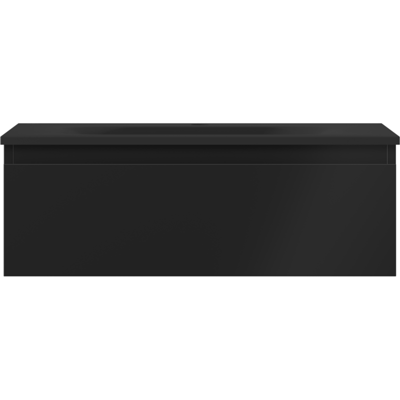 Mexen Orio Badezimmerschrank 70 cm mit Waschbecken Vela, 1 Schublade, schwarz matt - 91A10-07023-1-BF71-W23M71