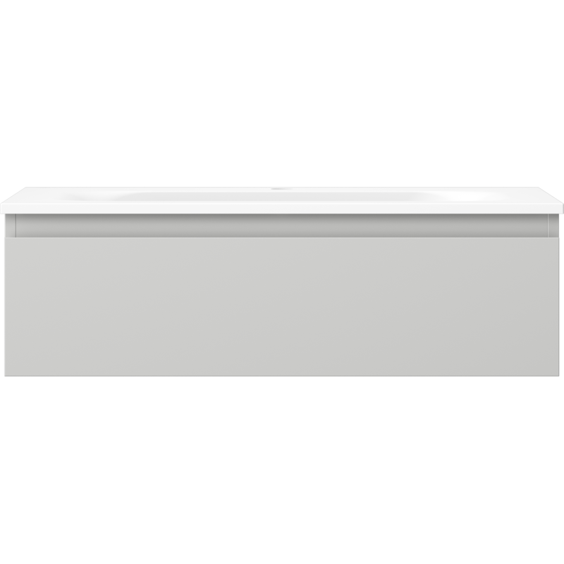 Mexen Orio Badezimmerschrank 80 cm mit Waschbecken Vela, 1 Schublade, grau matt/weiß matt - 91A10-08023-1-BF62-W23M01