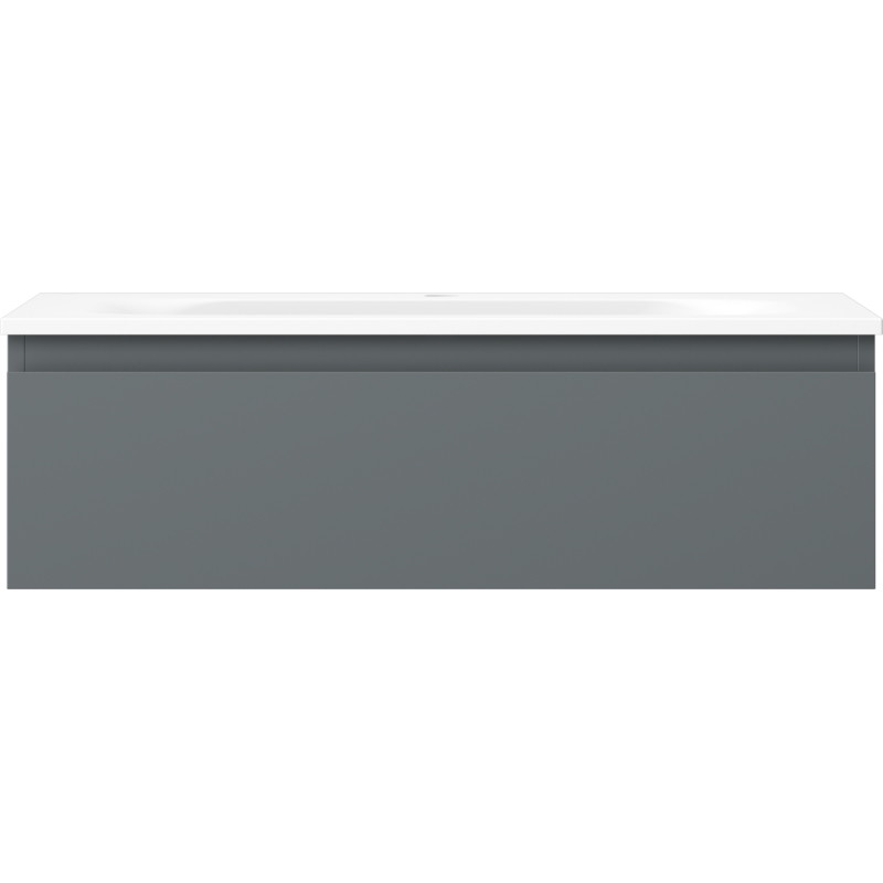 Mexen Orio Badezimmerschrank 80 cm mit Waschbecken Vela, 1 Schublade, Graphit matt/weiß matt - 91A10-08023-1-BF66-W23M01