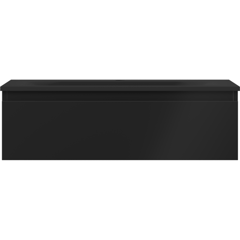 Mexen Orio Badezimmerschrank 80 cm mit Waschbecken Vela, 1 Schublade, schwarz matt - 91A10-08023-1-BF71-W23M71