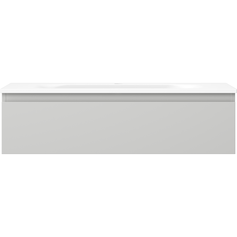 Mexen Orio Badezimmerschrank 90 cm mit Waschbecken Vela, 1 Schublade, grau matt/weiß matt - 91A10-09023-1-BF62-W23M01
