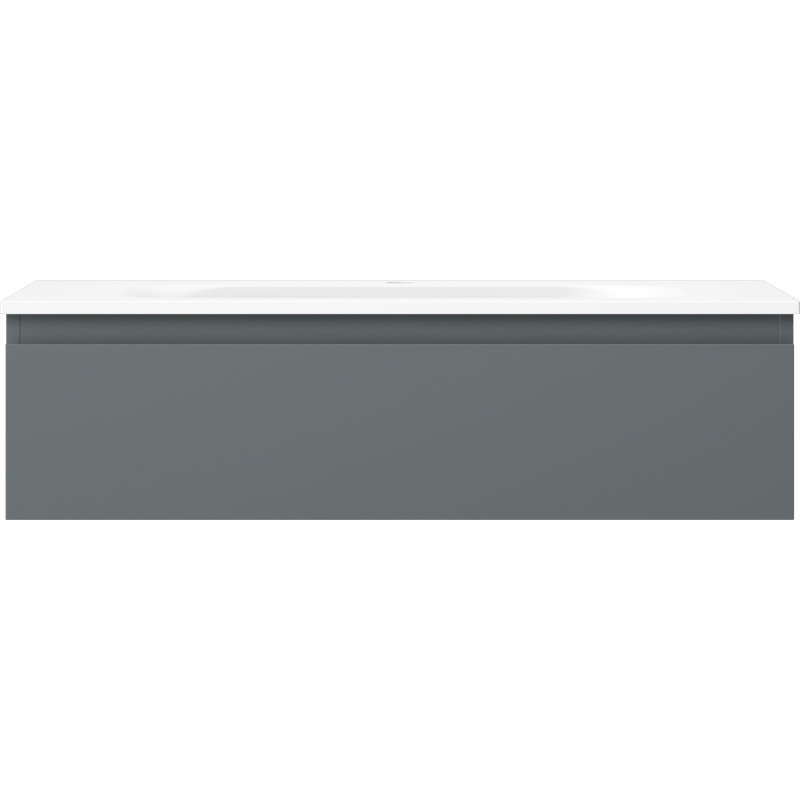 Mexen Orio Badezimmerschrank 90 cm mit Waschbecken Vela, 1 Schublade, Graphit matt/Weiß matt - 91A10-09023-1-BF66-W23M01