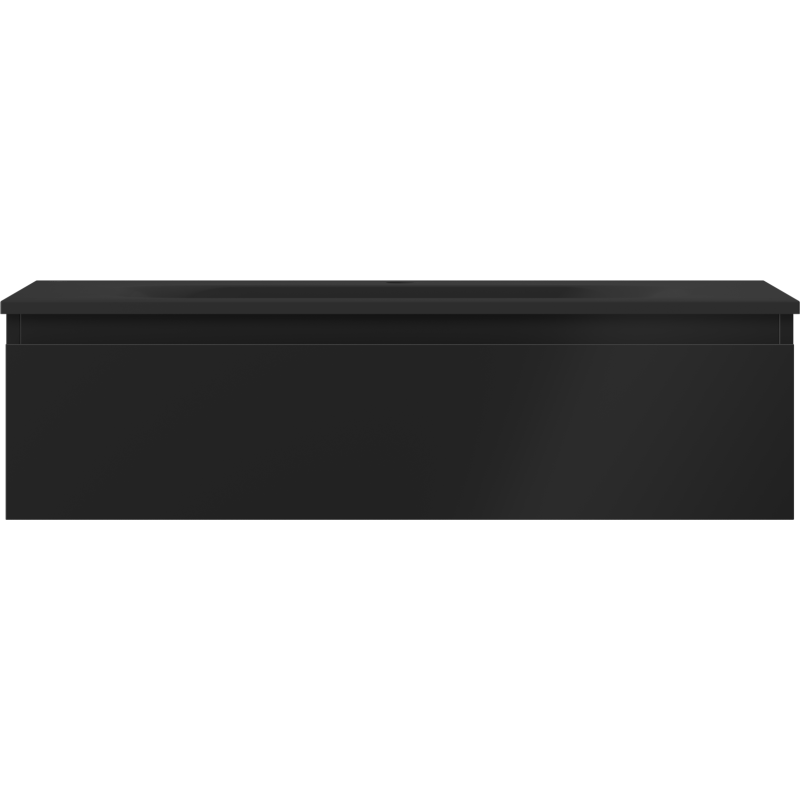 Mexen Orio Badezimmerunterschrank 90 cm mit Waschbecken Vela, 1 Schublade, schwarz matt - 91A10-09023-1-BF71-W23M71