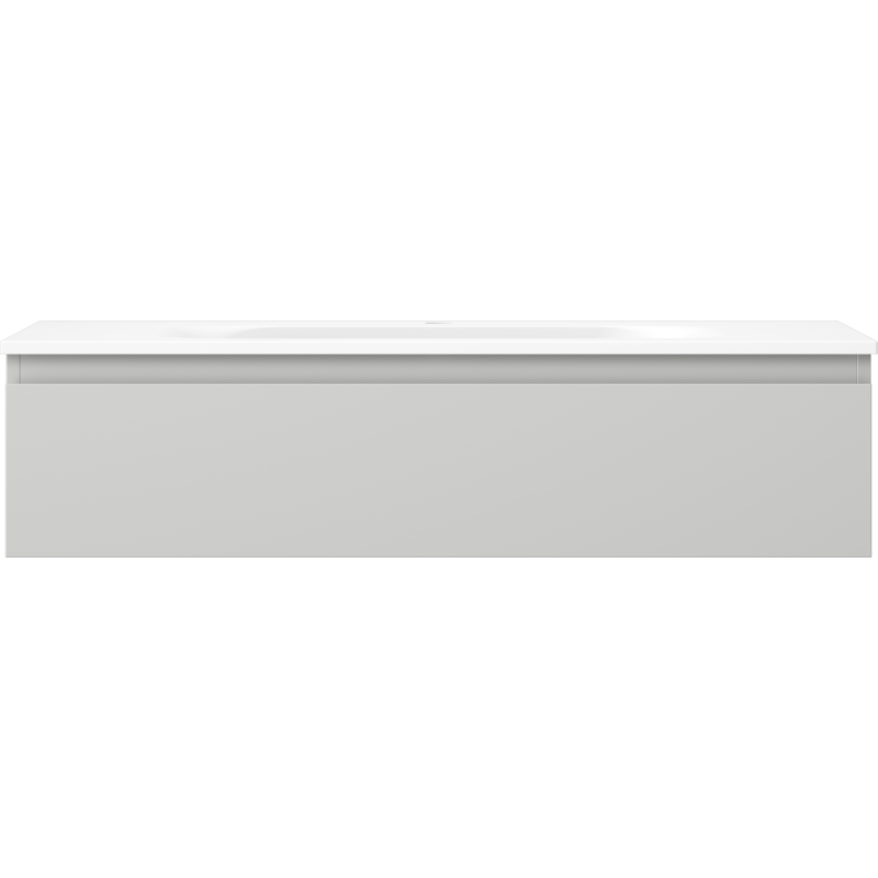 Mexen Orio Badezimmerschrank 100 cm mit Waschbecken Vela, 1 Schublade, grau matt/weiß matt - 91A10-10023-1-BF62-W23M01
