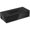 Mexen Orio 100 cm Badezimmermöbel mit Waschbecken Vela, 1 Schublade, Schwarz Glanz/Schwarz Matt - 91A10-10023-1-BF70-W23M71