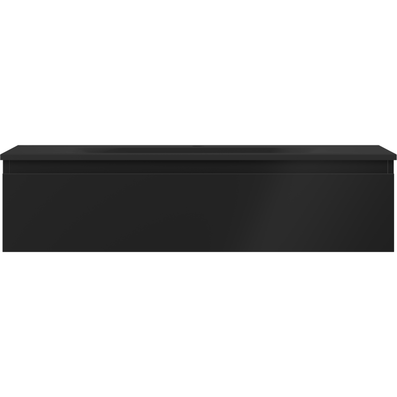 Mexen Orio Badezimmerschrank 100 cm mit Waschbecken Vela, 1 Schublade, schwarz matt - 91A10-10023-1-BF71-W23M71