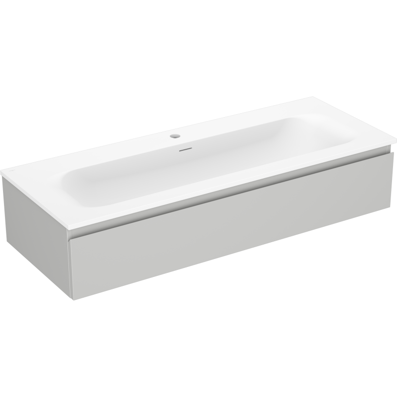 Mexen Orio Badezimmermöbel 120 cm mit Waschbecken Vela, 1 Schublade, Grau Matt/Weiß Matt - 91A10-12023-1-BF62-W23M01