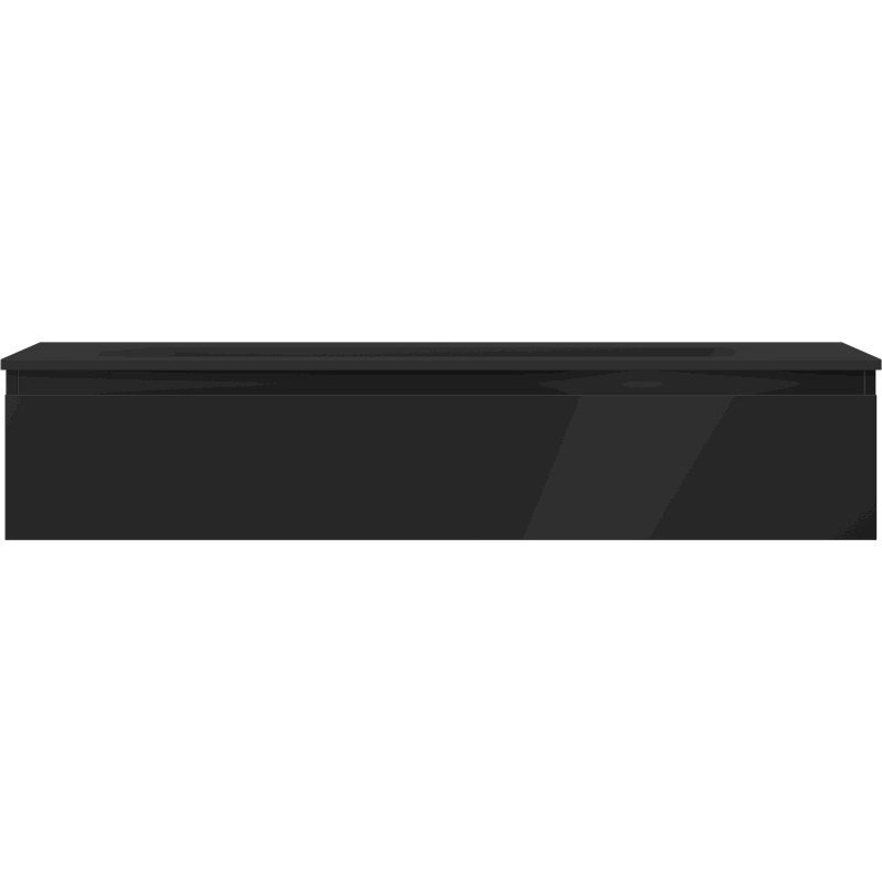 Mexen Orio Badezimmerschrank 120 cm mit Waschbecken Vela, 1 Schublade, Schwarz Matt - 91A10-12023-1-BF71-W23M71
