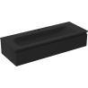 Mexen Orio Badezimmerschrank 120 cm mit Waschbecken Vela, 1 Schublade, Schwarz Matt - 91A10-12023-1-BF71-W23M71