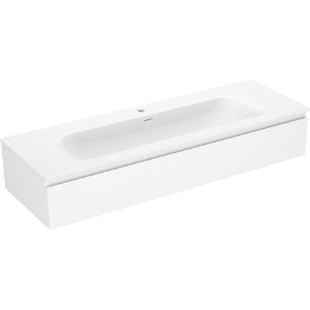 Mexen Orio Badezimmerschrank 140 cm mit Waschbecken Vela, 1 Schublade, weiß matt - 91A10-14023-1-BF01-W23M01