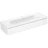 Mexen Orio Badezimmerschrank 140 cm mit Waschbecken Vela, 1 Schublade, weiß matt - 91A10-14023-1-BF01-W23M01