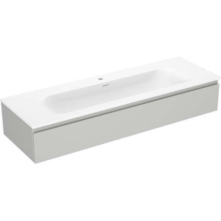 Mexen Orio Badezimmerunterschrank 140 cm mit Waschbecken Vela, 1 Schublade, grau matt/weiß matt - 91A10-14023-1-BF62-W23M01