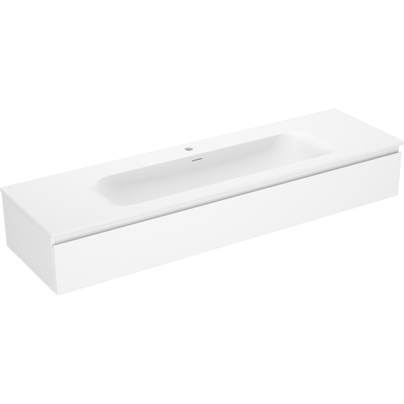 Mexen Orio 160 cm Badezimmerschrank mit Waschbecken Vela, 1 Schublade, weiß matt - 91A10-16023-1-BF01-W23M01