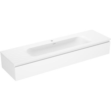 Mexen Orio 160 cm Badezimmerschrank mit Waschbecken Vela, 1 Schublade, weiß matt - 91A10-16023-1-BF01-W23M01