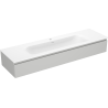 Mexen Orio Badezimmerschrank 160 cm mit Waschbecken Vela, 1 Schublade, grau matt/weiß matt - 91A10-16023-1-BF62-W23M01