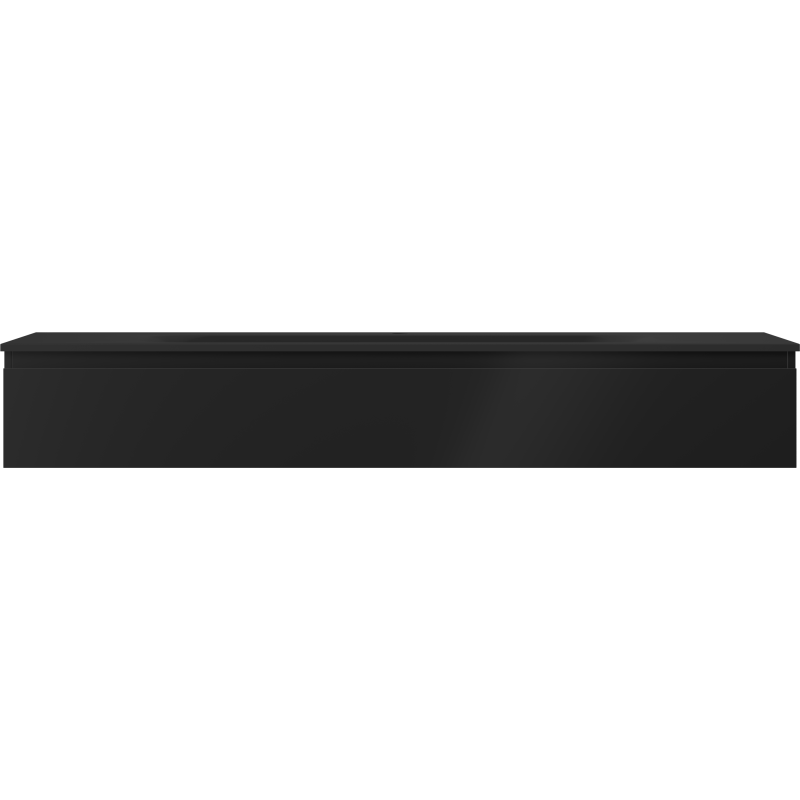 Mexen Orio Badezimmerschrank 160 cm mit Waschbecken Vela, 1 Schublade, schwarz matt - 91A10-16023-1-BF71-W23M71