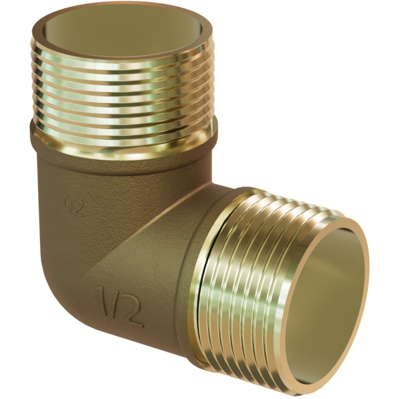 Mexen BRASS Messingwinkelstück 1 AG x 1 AG - W97409-1010