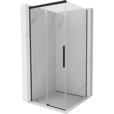Mexen Rox Duschkabine Schiebetür 100 x 100 cm, transparent, schwarz - 8C2-100-100-70-00