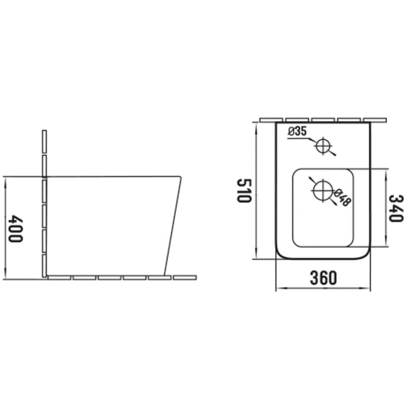 Mexen Cube Standbidet, Weiß - 36925000