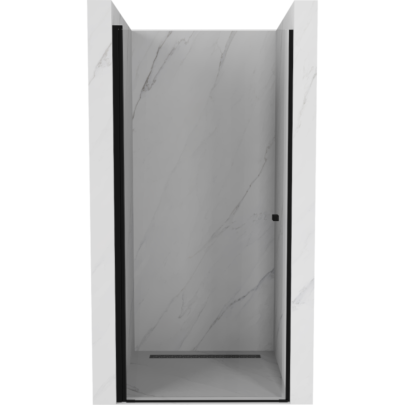 Mexen Pretoria schwenkbare Duschabtrennung 70 cm, transparent, schwarz - 852-070-000-70-00