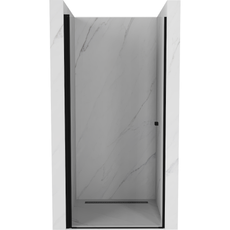 Mexen Pretoria 90 cm schwenkbare Duschtür, transparent, schwarz - 852-090-000-70-00