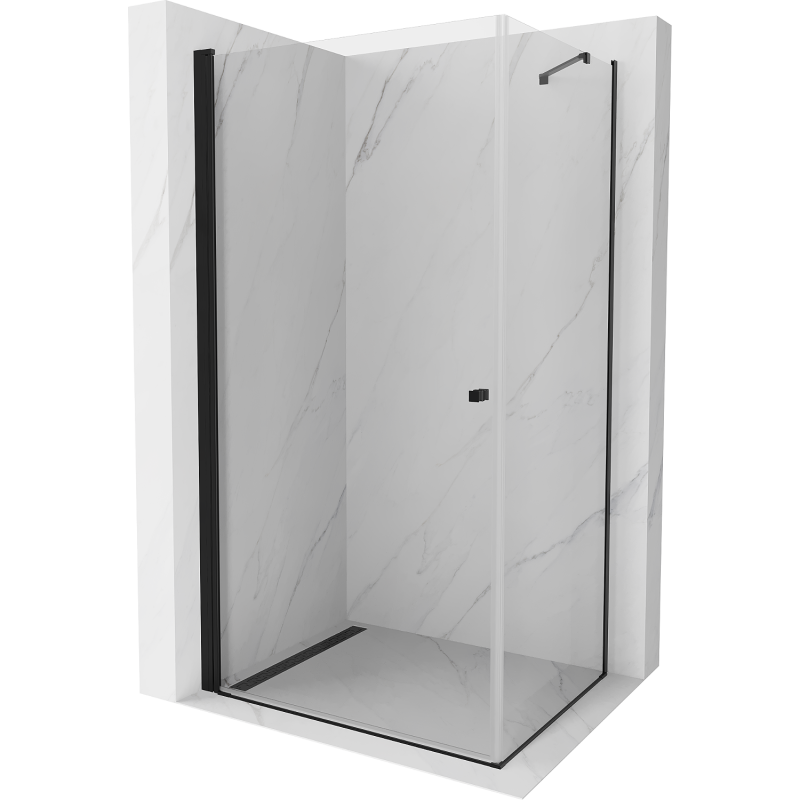 Mexen Pretoria Duschkabine 90 x 120 cm, transparent, schwarz - 852-090-120-70-00