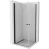 Mexen Pretoria Duo Duschkabine, schwenkbar 70 x 70 cm, transparent, schwarz - 852-070-070-70-00-02