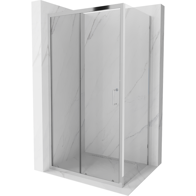 Mexen Apia Duschkabine Schiebetür 130 x 100 cm, transparent, Chrom - 840-130-100-01-00
