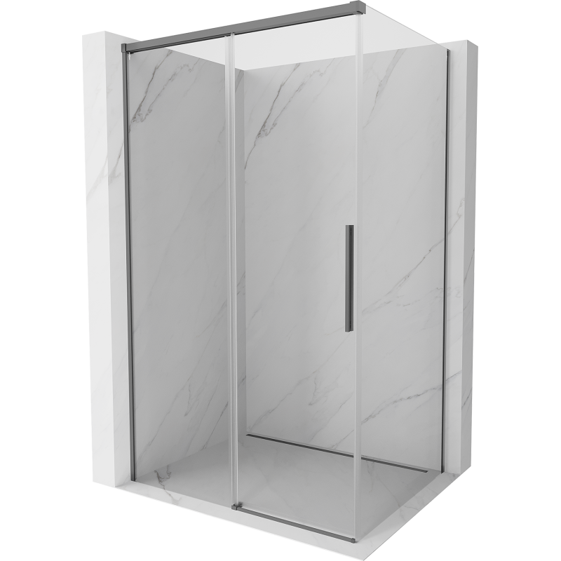 Mexen Rox Duschkabine Schiebetür 100 x 85 cm, transparent, Gunmetal - 8C2-100-085-95-00