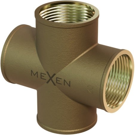 Mexen BRASS Messing Vierfach-Verbinder 1/2 IG x 1/2 IG x 1/2 IG x 1/2 IG - W97418-12121212