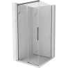 Mexen Rox Duschkabine schiebbar 90 x 90 cm, transparent, Gun Metal - 8C2-090-090-95-00