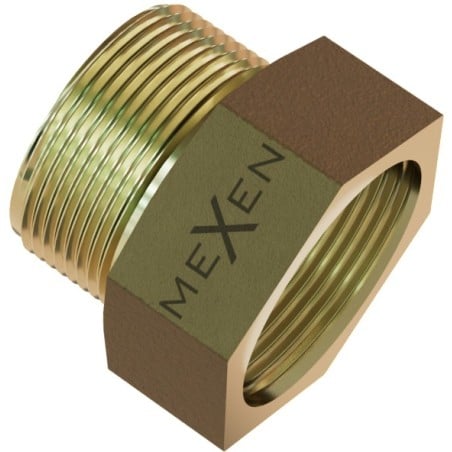 Mexen BRASS Reduktion: Messing Kontermutter- und Einsteck-Schraube 5/4 IG x 3/4 AG - W97419-5434