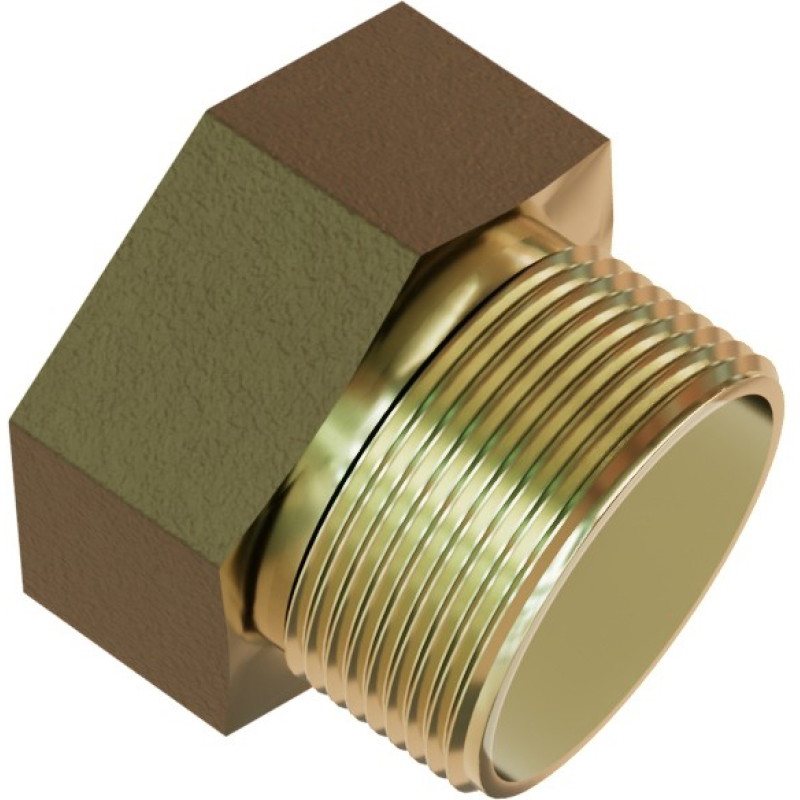 Mexen BRASS Messing Reduzierung Mutter-Gewinde 2 IG x 6/4 AG - W97419-2064
