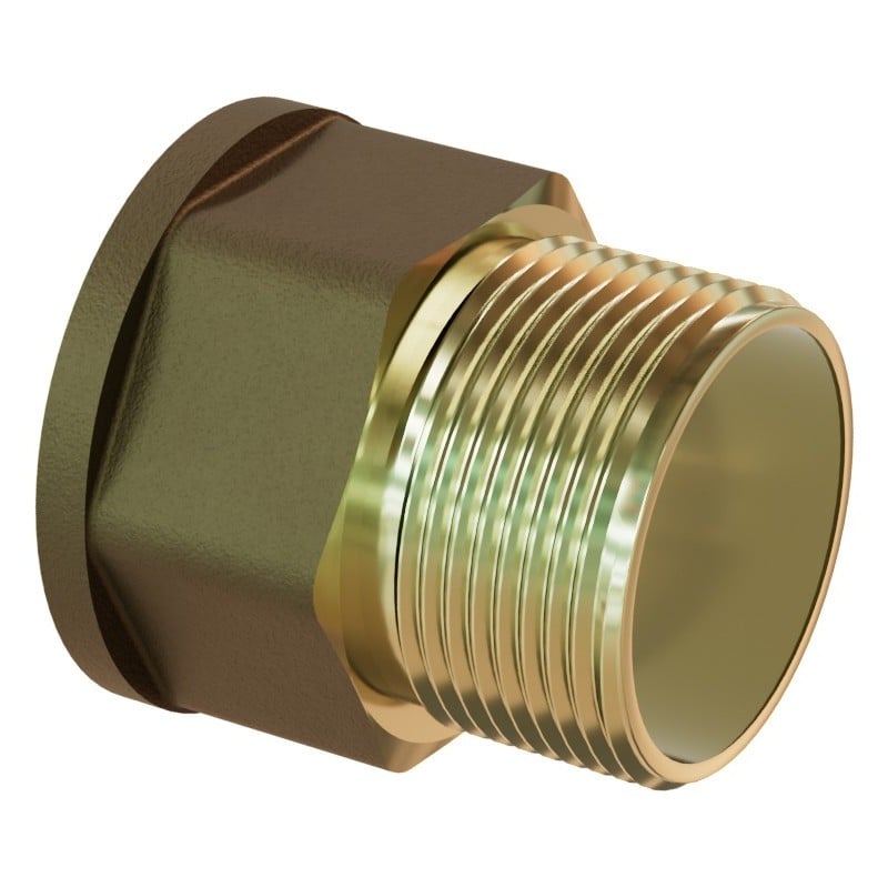 Mexen BRASS Messingverlängerung 1/2 Gewinde WH x 1/2 Gewinde SM, 50 mm - W97420-1212-50