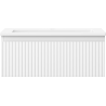 Mexen Rivel Badezimmerschrank 60 cm mit Waschbecken Otis, 1 Schublade, gerillt, mattweiß - 91A20-06023-1-BF01-W18M01