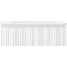 Mexen Rivel Badezimmerschrank 70 cm mit Waschbecken Otis, 1 Schublade, geriffelt, weiß matt - 91A20-07023-1-BF01-W18M01