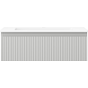 Mexen Rivel Badezimmerschrank 70 cm mit Waschbecken Otis, 1 Schublade, gerillt, grau matt/weiß matt - 91A20-07023-1-BF62-W18M01