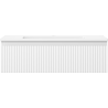 Mexen Rivel Badezimmerschrank 80 cm mit Waschbecken Otis, 1 Schublade, geriffelt, weiß matt - 91A20-08023-1-BF01-W18M01