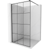Mexen Kioto Duschwand Walk-in 110 x 200 cm, schwarzes Gitter 8 mm, schwarz - 800-110-101-70-77