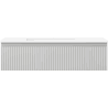 Mexen Rivel Badezimmerschrank 90 cm mit Waschbecken Otis, 1 Schublade, geriffelt, grau matt/weiß matt