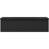 Mexen Rivel Badezimmerschrank 90 cm mit Waschbecken Otis, 1 Schublade, gerippt, schwarz matt - 91A20-09023-1-BF71-W18M71