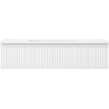 Mexen Rivel Badezimmerunterschrank 100 cm mit Waschbecken Otis, 1 Schublade, gerillt, mattweiß - 91A20-10023-1-BF01-W18M01