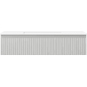 Mexen Rivel Badezimmerschrank 100 cm mit Waschbecken Otis, 1 Schublade, geriffelt, grau matt/weiß matt