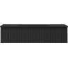 Mexen Rivel Badezimmerschrank 100 cm mit Waschbecken Otis, 1 Schublade, gerillt, schwarz matt - 91A20-10023-1-BF71-W18M71